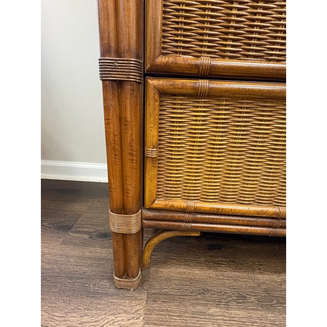 Mid 20th Century Henry Link Faux Bamboo Gentelmen's Chest For Sale - Image 11 of 14