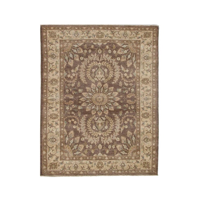 2020s 2020s Pasargad Light Brown Hand Knotted Oushak Design For Sale - Image 5 of 5