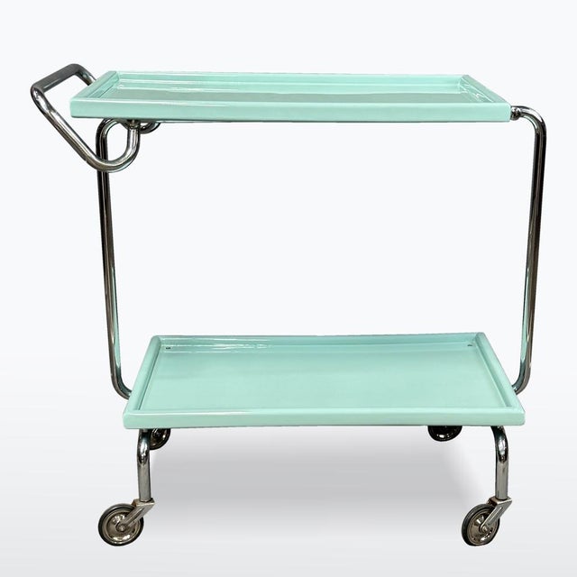 Vintage Bauhaus Chrome Trolley by Robert Slezák, 1930s For Sale - Image 4 of 10