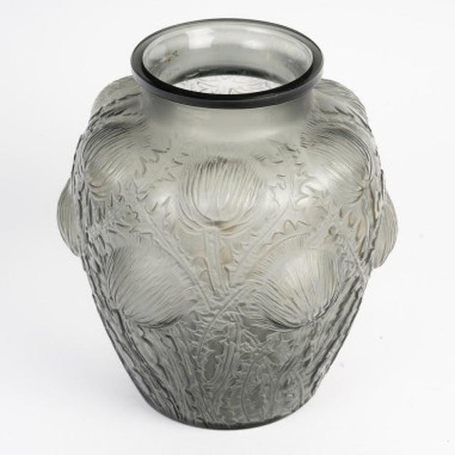1920s Domrémy Vase in Tinted Grey by René Lalique, 1926 For Sale - Image 5 of 9