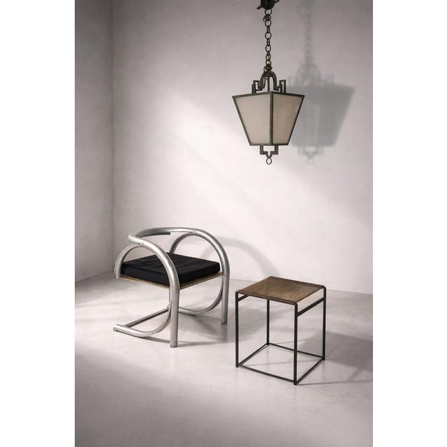 Silver Modernist Italian Prototype FerroTipi Armchair from G.Malacrida and P. Resmini, 1968 For Sale - Image 8 of 14
