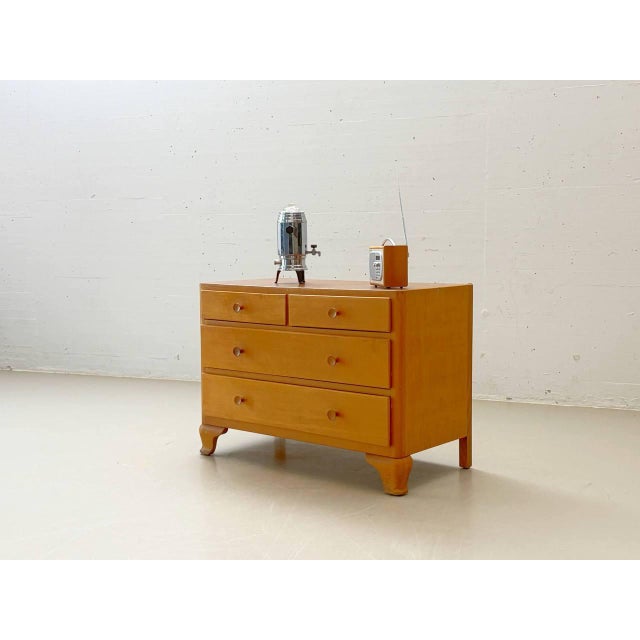 Mid-Century Modern Vintage Scandinavian-Style Chest of Drawers, 1950s For Sale - Image 3 of 18