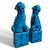 Wonderful pair of vintage Chinese turquoise glaze ceramic foo dogs. New old stock dating back to roughly the 1960's or...