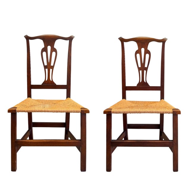 Chippendale American Country Chippendale Side Chairs in Mahogany, Circa 1780 - A Pair For Sale - Image 3 of 14