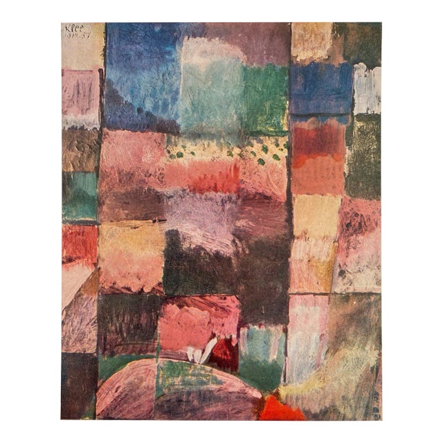 Paul Klee Vintage 1959 Modernist Fine Art Lithograph Print " Composition " 1914 For Sale