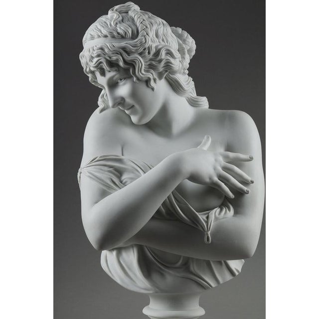 Bust in Biscuit in the style of Jean Antoine Houdon, 1900 For Sale - Image 9 of 18