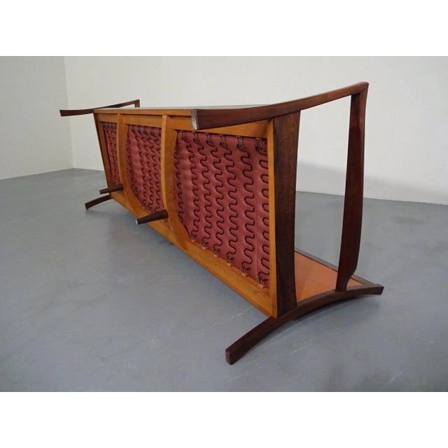Brown Rosewood and Leather Sofa, Denmark, 1960s For Sale - Image 8 of 18