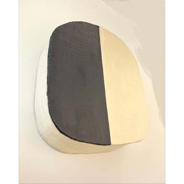 Cardboard Sculpture With Black and Cream For Sale - Image 4 of 9