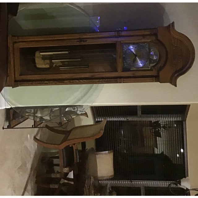 1976 Mid Century Howard Miller Grandfathers Clock, Serial #148609 For Sale - Image 12 of 12