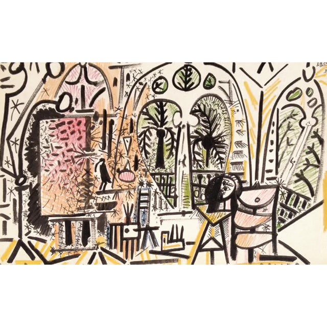 1990s Picasso Sketchbook Carnet De La Californie Print #15 Dated 1/11/1955 For Sale