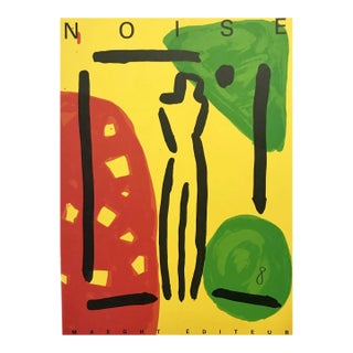 Aki Kuroda Original Lithograph N8-1 Noise 1988 For Sale