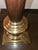 Handsome Classical Column Faux Painted Wood Lamps With Brass Capitals and Base - A Pair For Sale - Image 4 of 4