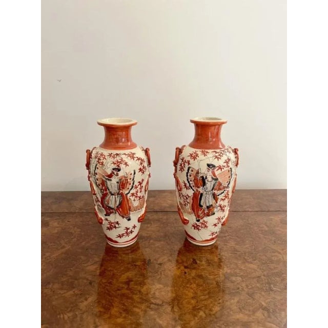 Satsuma Vases, 1900s, Set of 2 For Sale - Image 4 of 6