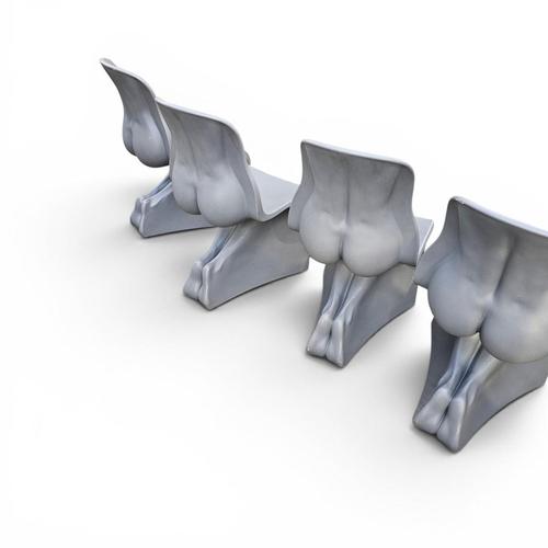 Matt Grey Her Chairs by Fabio Novembre for Casamania, Set of 6 For Sale - Image 6 of 8