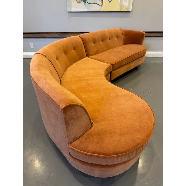 1950s 1950's Peach Sectional For Sale - Image 5 of 12