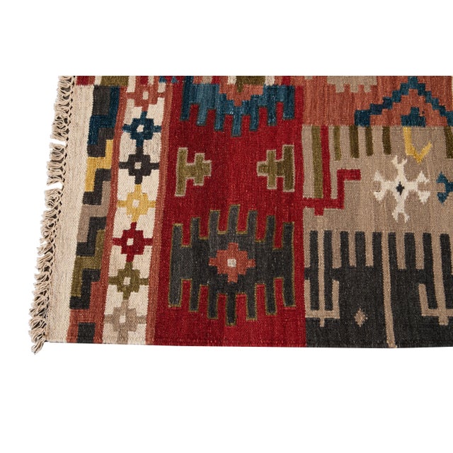 21st Century Modern Kilim Rug 5 '6'' X 7' 9''. For Sale - Image 10 of 12