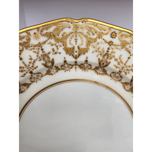French Antique Gilded Age Wm. Guerin Limoges Gold Encrusted Dinner Plates - Set of 11 For Sale - Image 3 of 18
