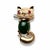 Modern Vintage 14k Gold, Spinach Jade and Ruby Cat Brooch For Sale - Image 3 of 11