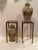 Midcentury Modern Tall Aged Brass & Smokey Glass End Tables or Stands -a Pair For Sale - Image 13 of 14