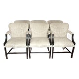 Set of 6 Rose Tarlow Melrose House Chippendale Arm Chairs For Sale