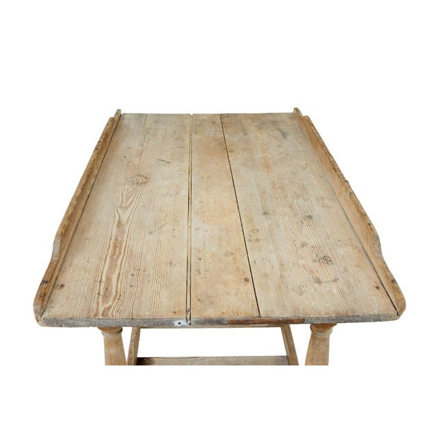 Light Yellow Swedish Pine Baker's Table, 1850 For Sale - Image 8 of 10