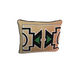 Vintage Diaspora Handmade Beaded Leather Tribal Decorative Pillow Cover For Sale