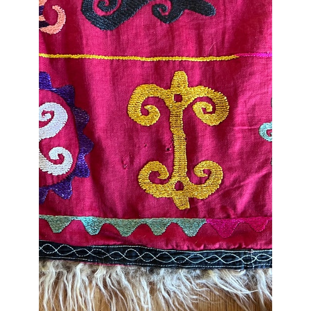 1970s Suzani & Alpaca Blanket For Sale - Image 10 of 12