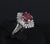 Late 20th Century Late 20th Century Gia Certified Ruby & 0.54ct Diamond Platinum Ring, Size 4.75 For Sale - Image 5 of 18