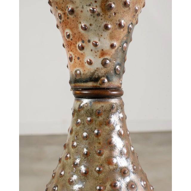 Wood Midcentury Scandinavian Modern Mobach Style Pottery Floor Lamp For Sale - Image 7 of 17