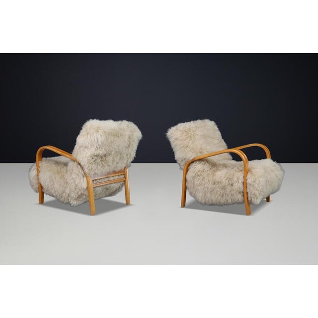 Czech Bentwood Lounge Chairs, 1940s, Set of 2 For Sale - Image 6 of 15