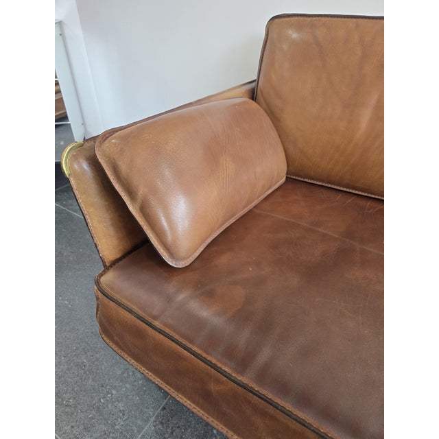 Vintage Living Room Set in Cognac Buffalo Leather from Roche Bobois, 1980s, Set of 3 For Sale - Image 18 of 18