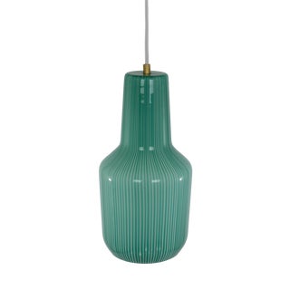 Green Murano Glass Pendant Light by Massimo Vignelli for Venini, 1950s For Sale