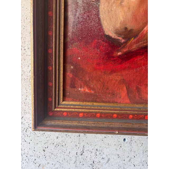 1950s Mid-Century Modern Expressionist Female Nude Oil Painting For Sale In Miami - Image 6 of 7