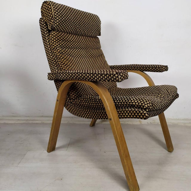 1970s Set of Bow Wood Armchairs from Baumann, 1970s For Sale - Image 5 of 15
