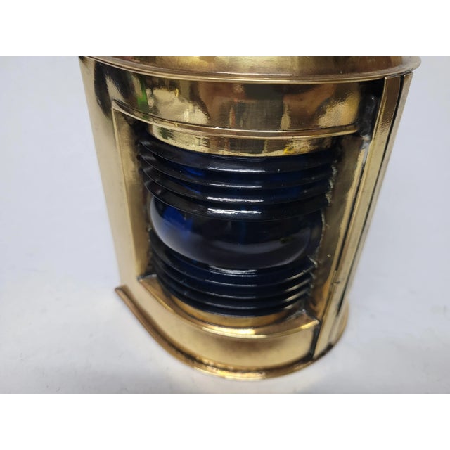 Antique Boat Lantern of Solid Brass For Sale - Image 12 of 12