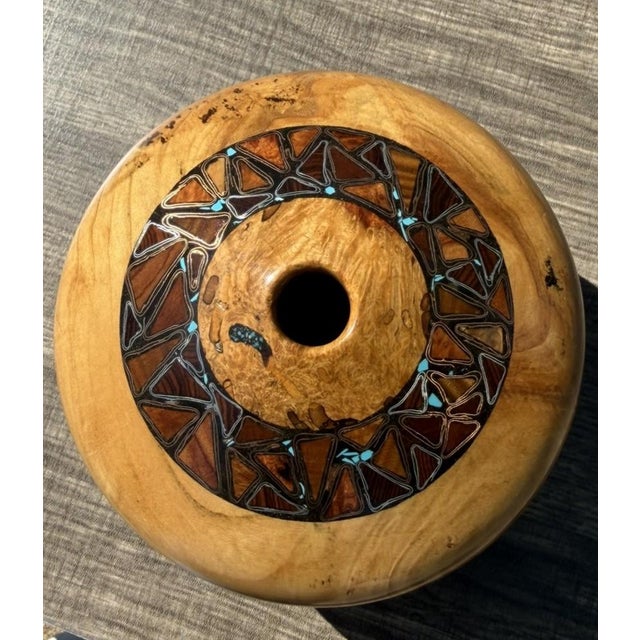 This beautiful one-of-a-kind studio wood vessel is hand turned from richly figured spalted maple, showcasing dramatic...