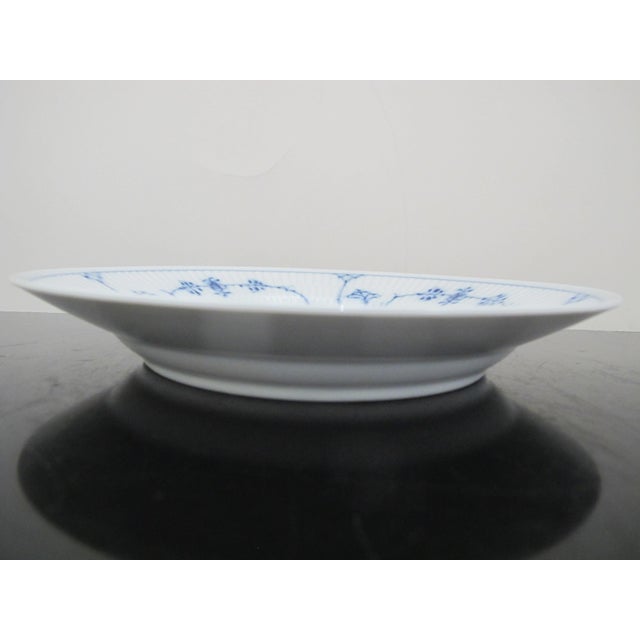 Traditional Royal Copenhagen Denmark Plain Blue Fluted 7 5/8" Salad Plate 179 Pair For Sale - Image 3 of 7