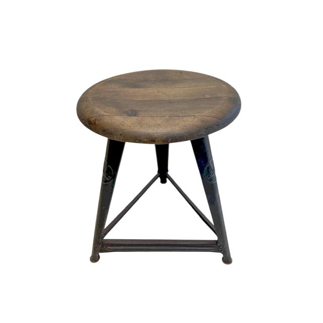 Bauhaus Industrial Factory Workshop Stool from Rowac, 1920s For Sale - Image 3 of 14