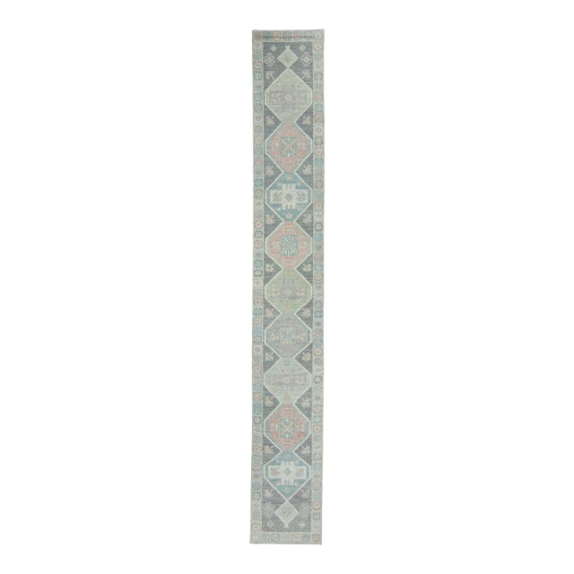 Turkish Oushak Runner Rug 2'10" x 20'5" #17223 For Sale