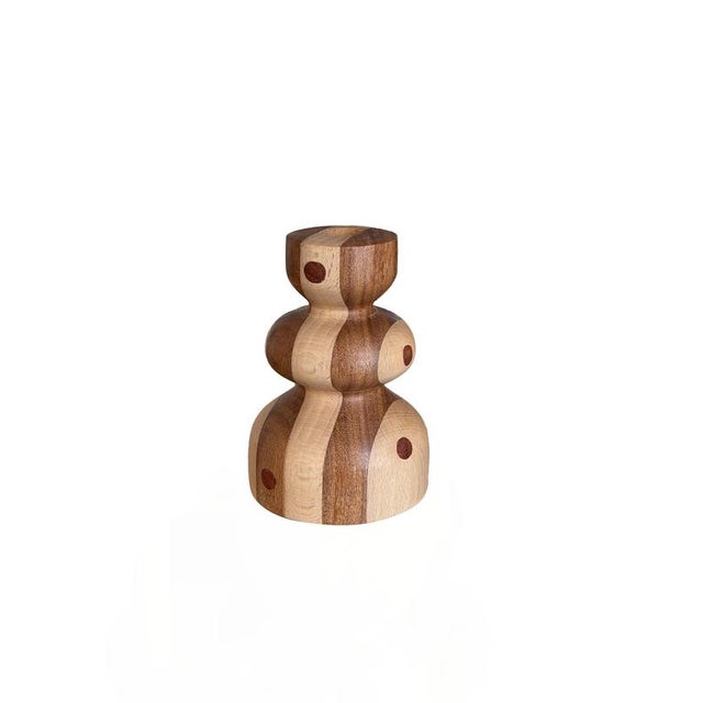 Beech and Cumaru, Bougeoir 5 Candlestick by Romain des Bois Dimensions: D 37 x H 50 cm. Materials: Beech and Cumaru.