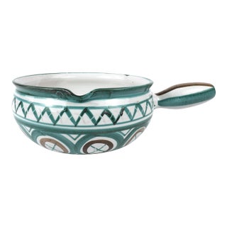 Mid 20th Century Robert Picault Vallauris Ceramic Caquelon (Fondue Pot) For Sale