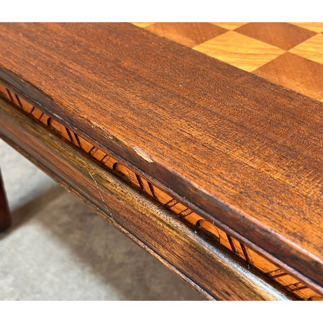 Vintage 1940's Chinese Low Table With Inlaid Chess Game Board For Sale - Image 10 of 12