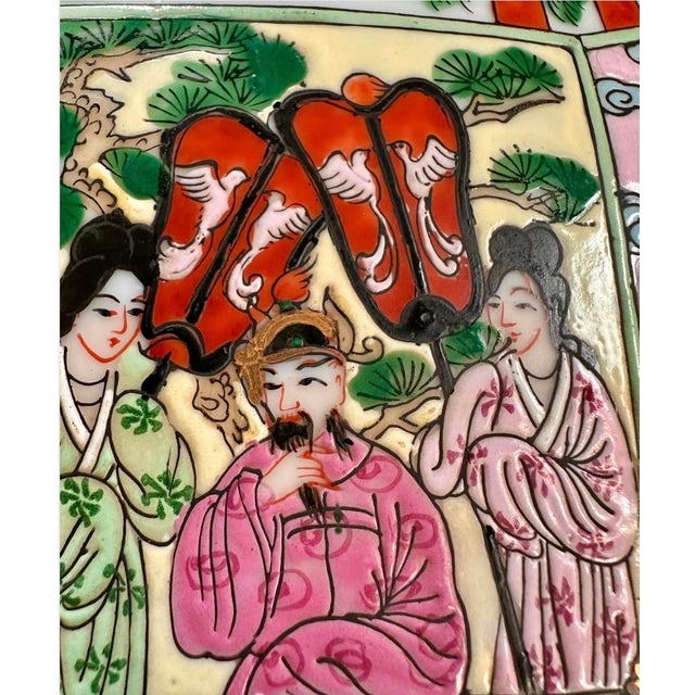 Antique X-Large Chinese Famille Rose Moon Flask Gold Dragon Handles Marked 19th Century For Sale - Image 16 of 18