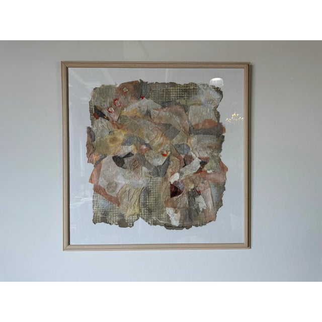 Mid-Century Modern Susan Ullman, American (1943 - 2021) Mixed Media Collage Wall Art Painting For Sale - Image 3 of 12