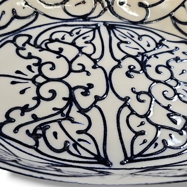 Late 20th Century Signed American Studio Pottery Floral Oval Serving Platter For Sale - Image 16 of 18
