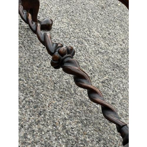Wood Antique Tapestry Stand in Mahogany For Sale - Image 7 of 13