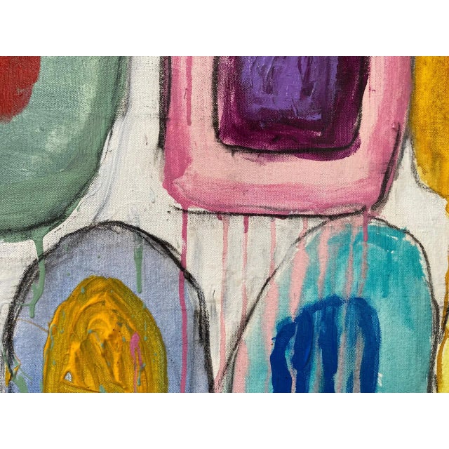 Contemporary "Gridish #21" Contemporary Abstract Mixed-Media Painting by G. Campbell Lyman For Sale - Image 3 of 6