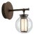 Neri and Hu Bai a Di Di Bronze-Transparent Glass Wall Lamp for Parachilna For Sale