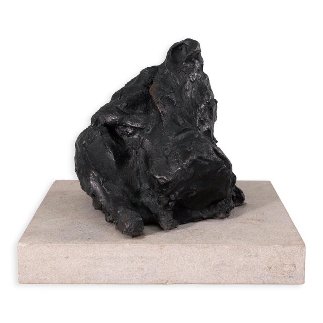 Modern Richard Kozlow - Spectre (Black), 1996 Modern Bronze Sculpture on Cement Base For Sale - Image 3 of 7