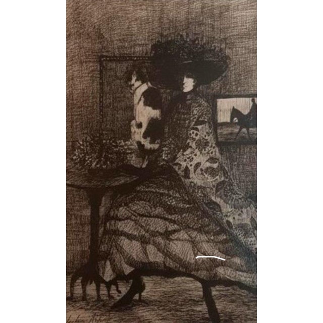 Late 20th Century Late 20th Century "Woman in Brown" S/N Lithograph by Barbara A. Wood For Sale - Image 5 of 7